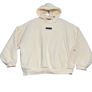 Fear of God Essentials Hoodie Mens XL Garden Yellow Fleece Lined Cotton Outdoor